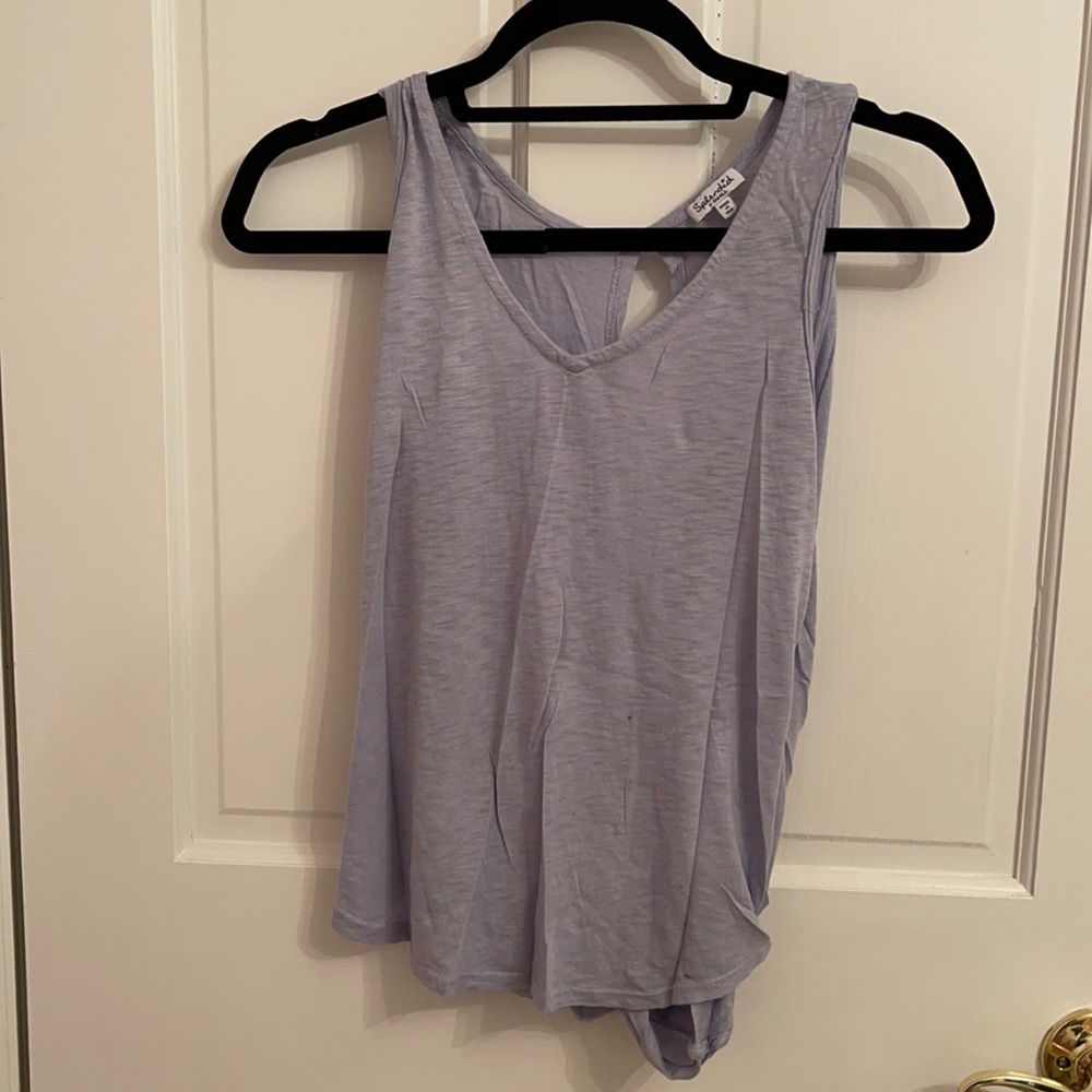 Open back tank top